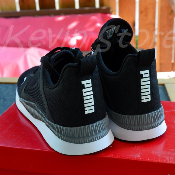 PUMA Mens Pacer Net Cage‎ Trainers Sneakers Running Shoes Black - Picture 6 of 16